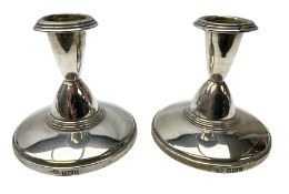 Pair of 1960's silver dwarf candlesticks