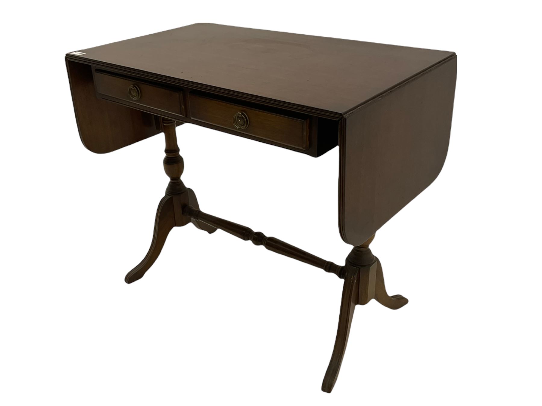 20th century mahogany drop leaf sofa table - Image 3 of 7