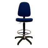 Blue swivel operators chair