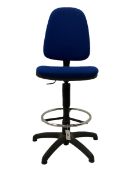 Blue swivel operators chair