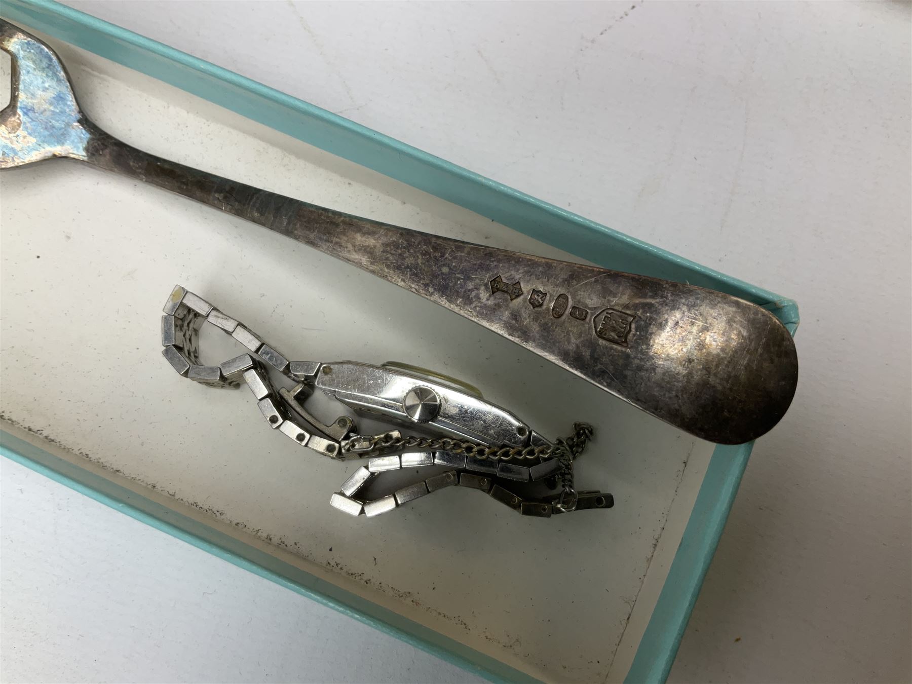 Georgian silver hallmarked spoon (weight 22g) - Image 4 of 18