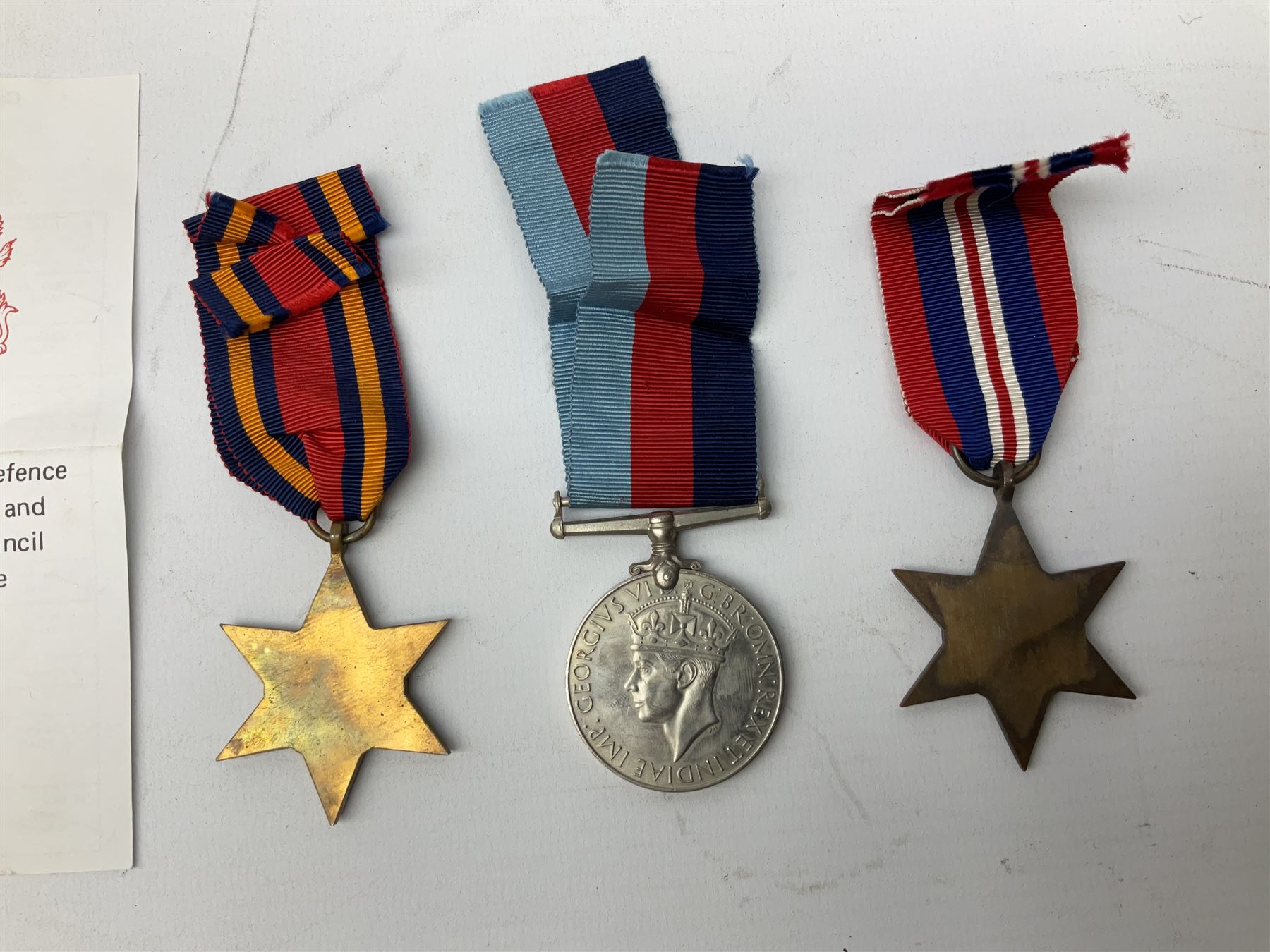 WWII group of three medals comprising war medal - Image 3 of 4