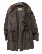 Vintage ladies brown Canadian squirrel short fur coat