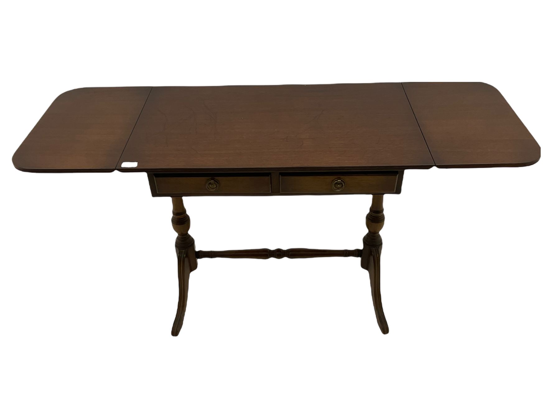 20th century mahogany drop leaf sofa table - Image 5 of 7