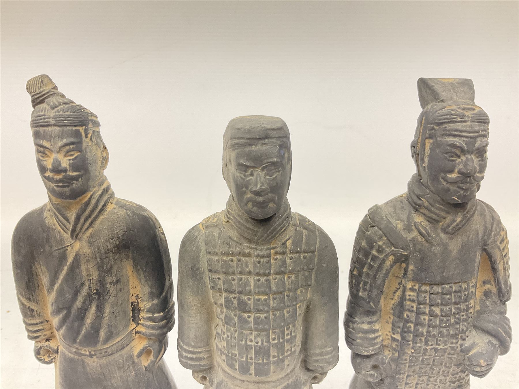 Three Chinese terracotta warrior style figures - Image 2 of 4