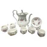 Royal Albert Colleen pattern tea ware comprising teapot