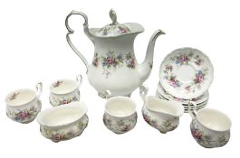 Royal Albert Colleen pattern tea ware comprising teapot