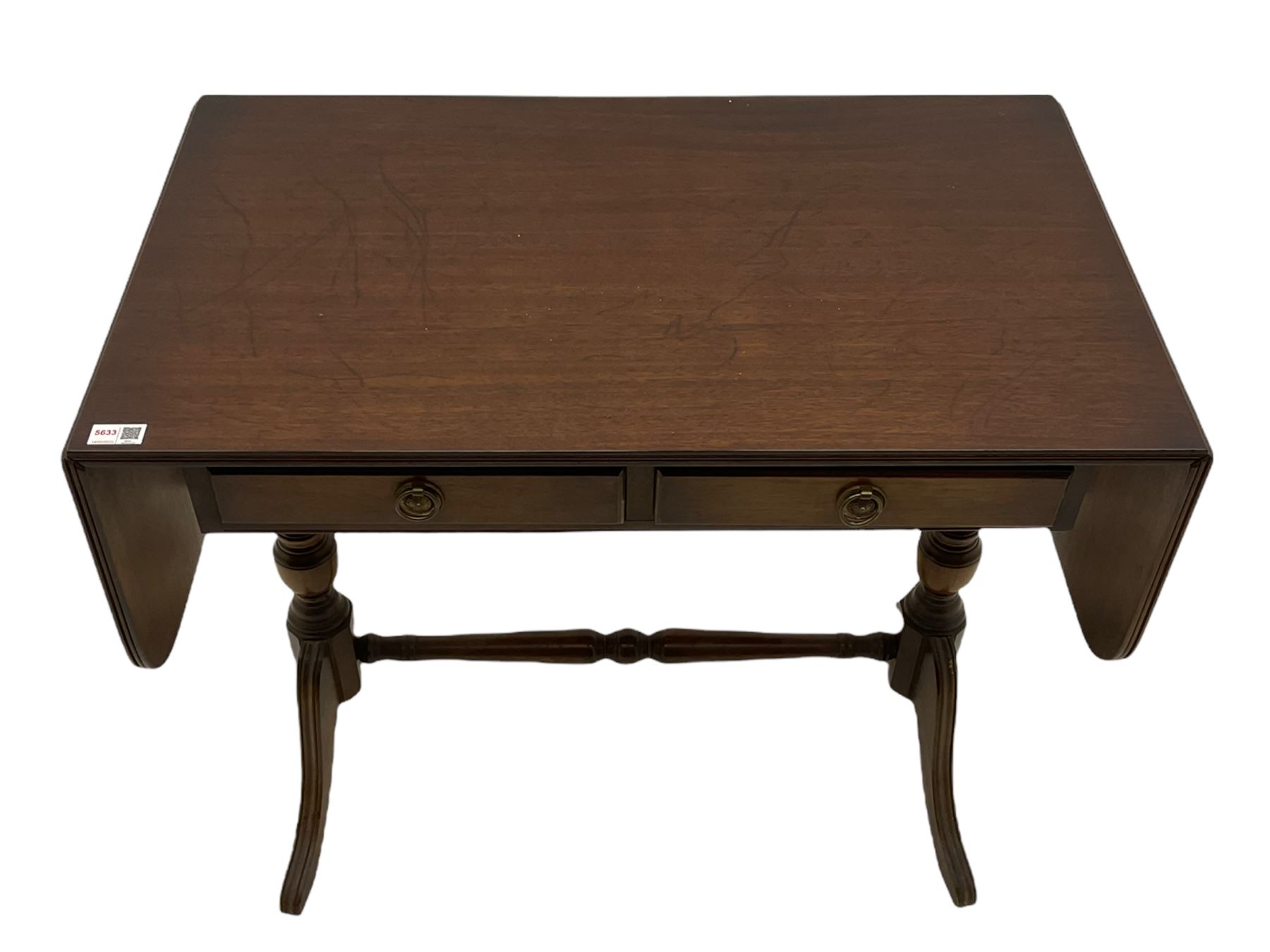 20th century mahogany drop leaf sofa table - Image 7 of 7