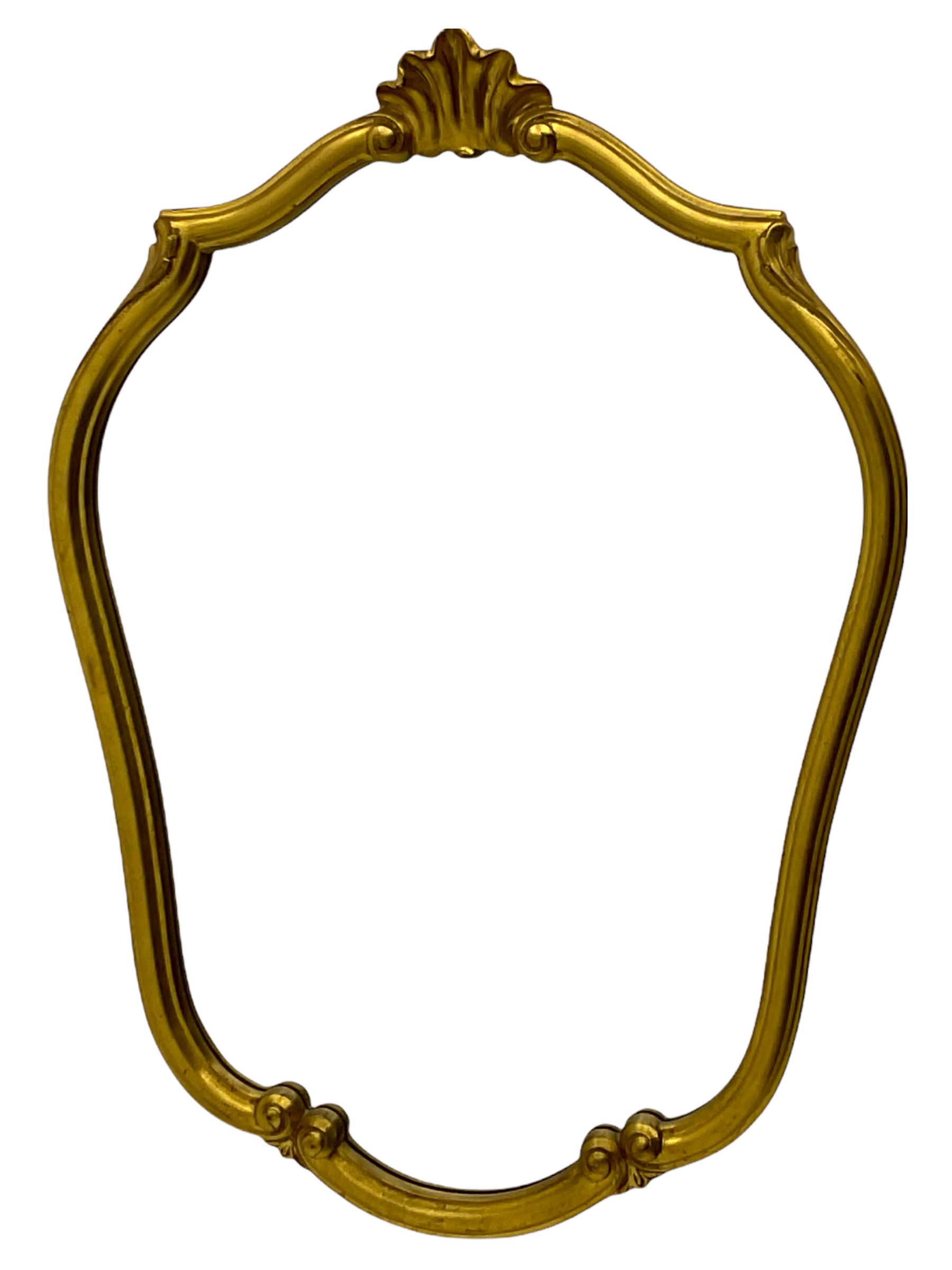 Shaped gilt framed mirror