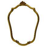 Shaped gilt framed mirror