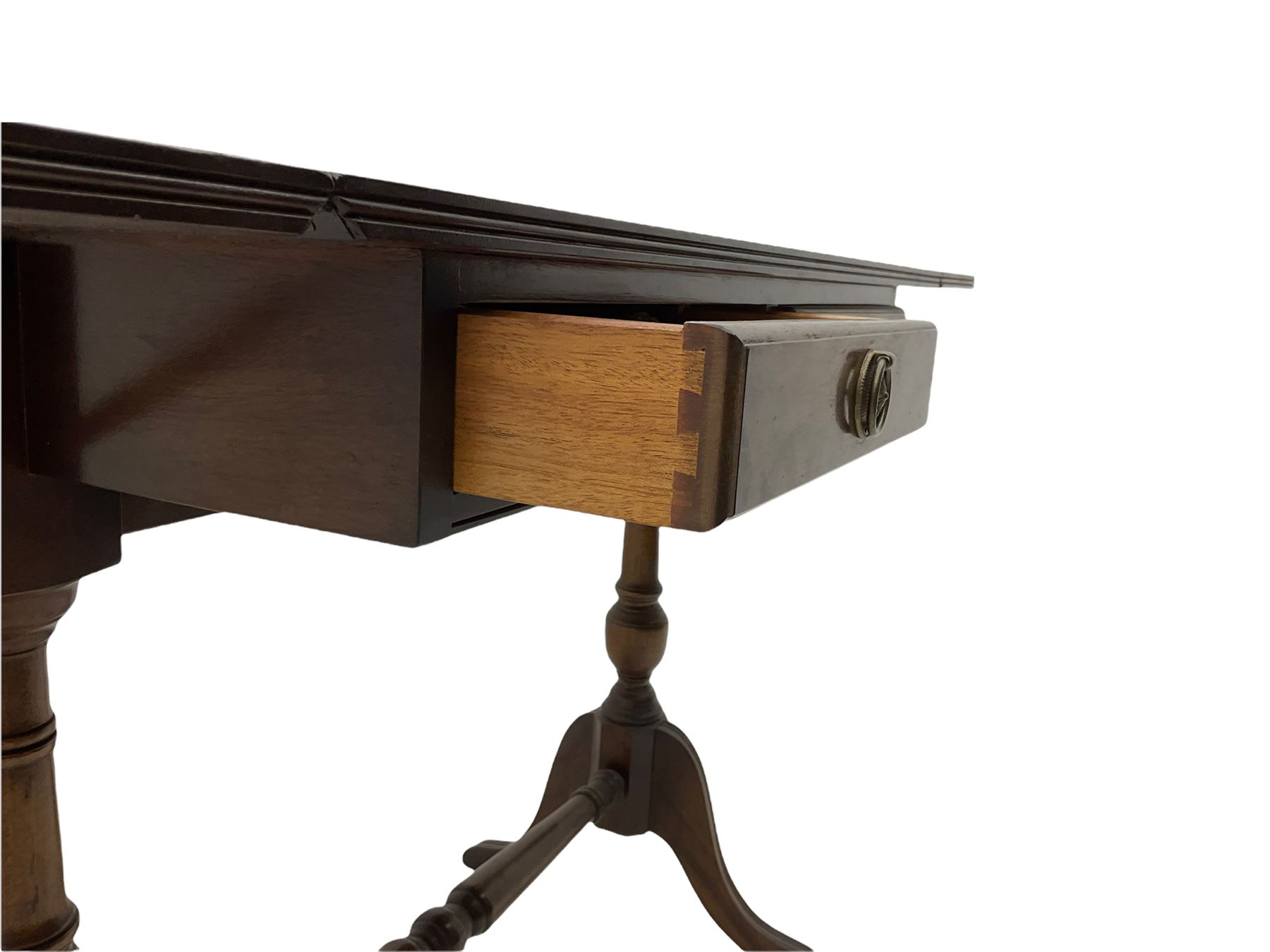 20th century mahogany drop leaf sofa table - Image 4 of 7