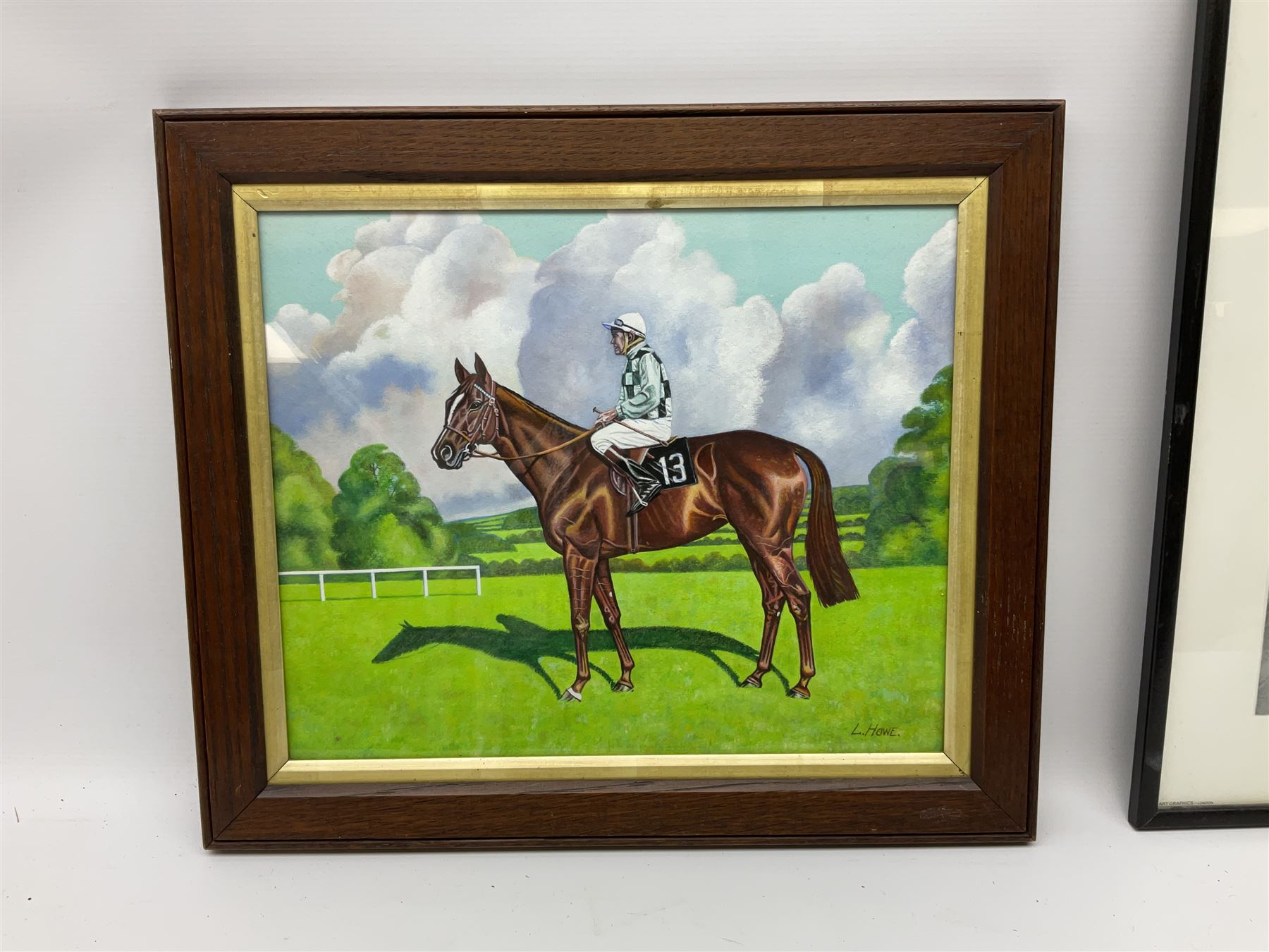 L Howe (British 20th century): Portrait of Racehorse and Jockey - Image 10 of 11