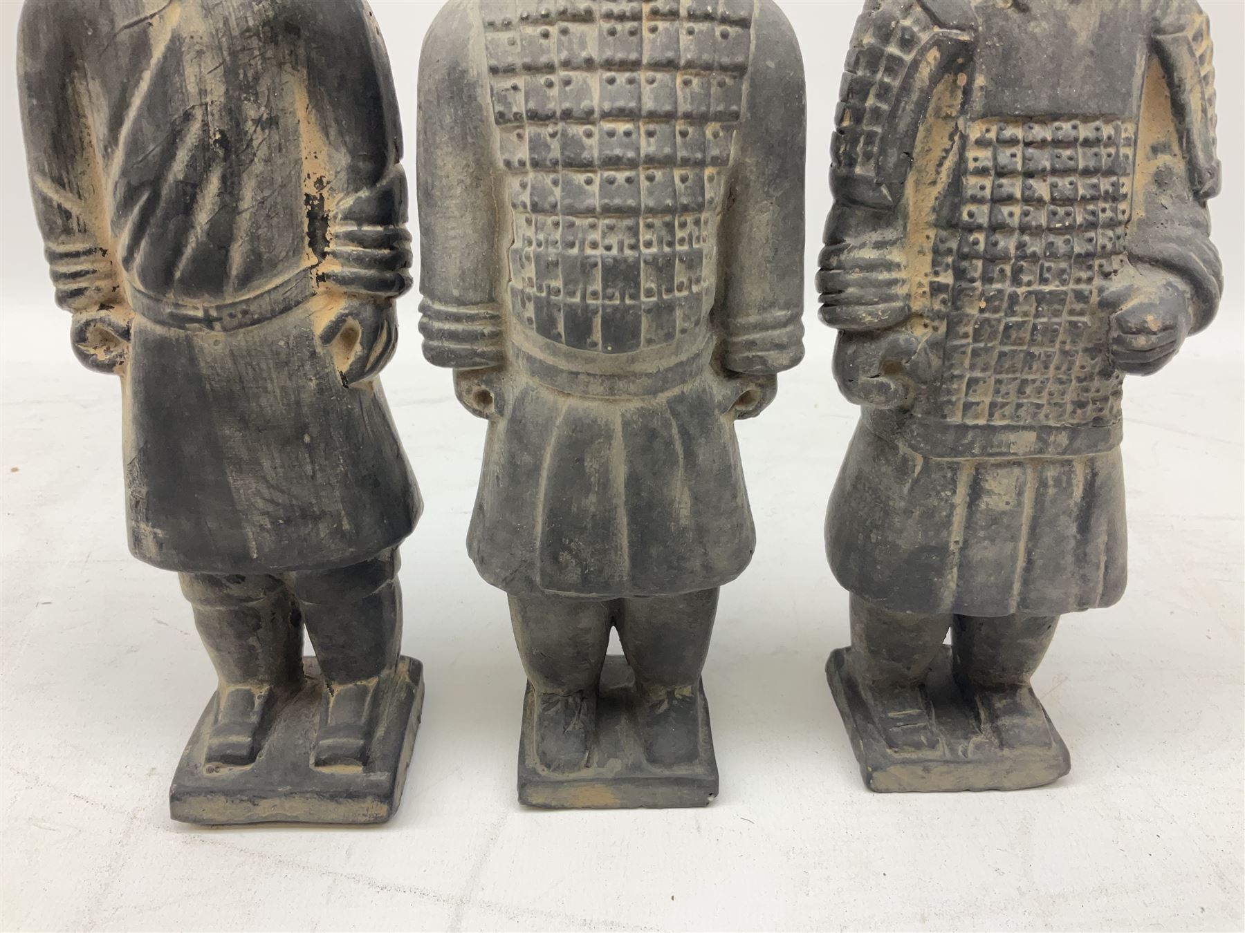 Three Chinese terracotta warrior style figures - Image 4 of 4