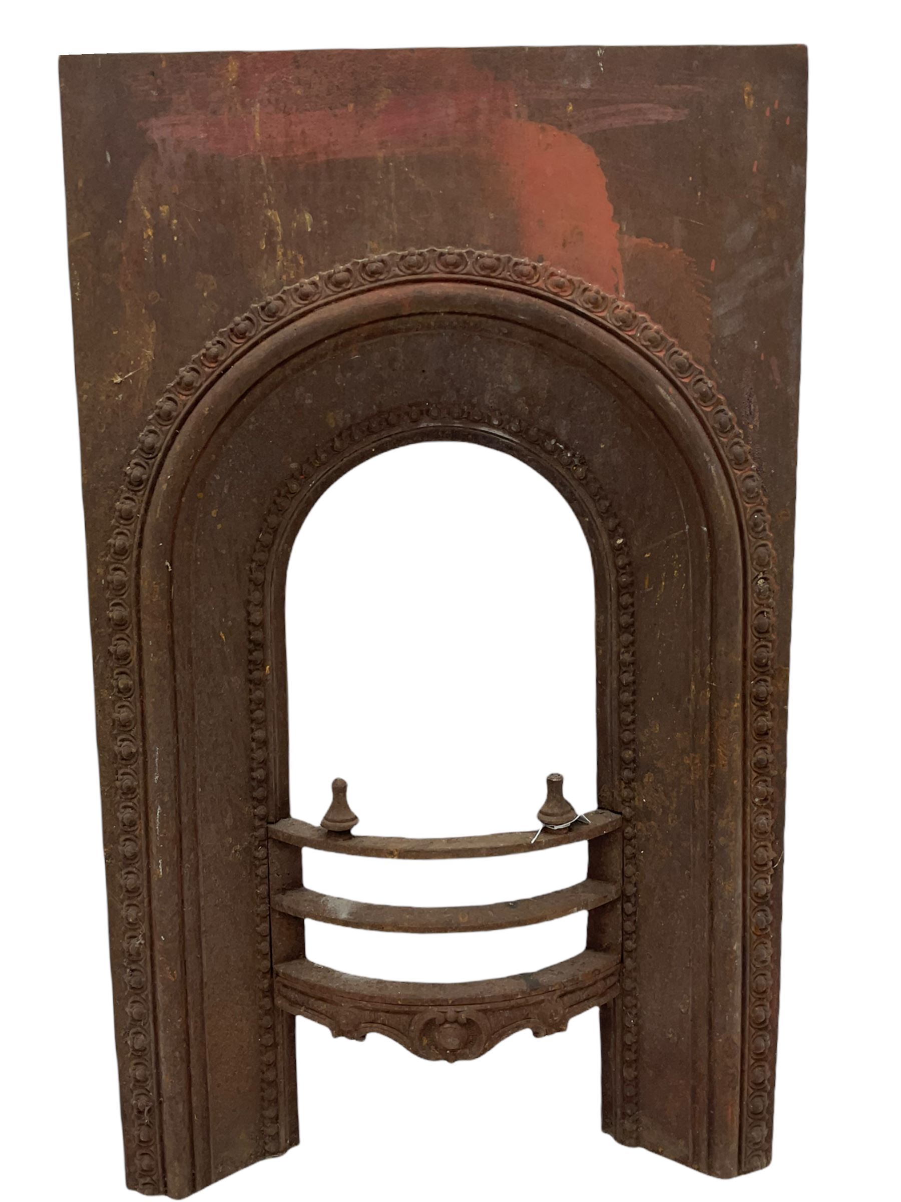 19th century cast iron fire inset