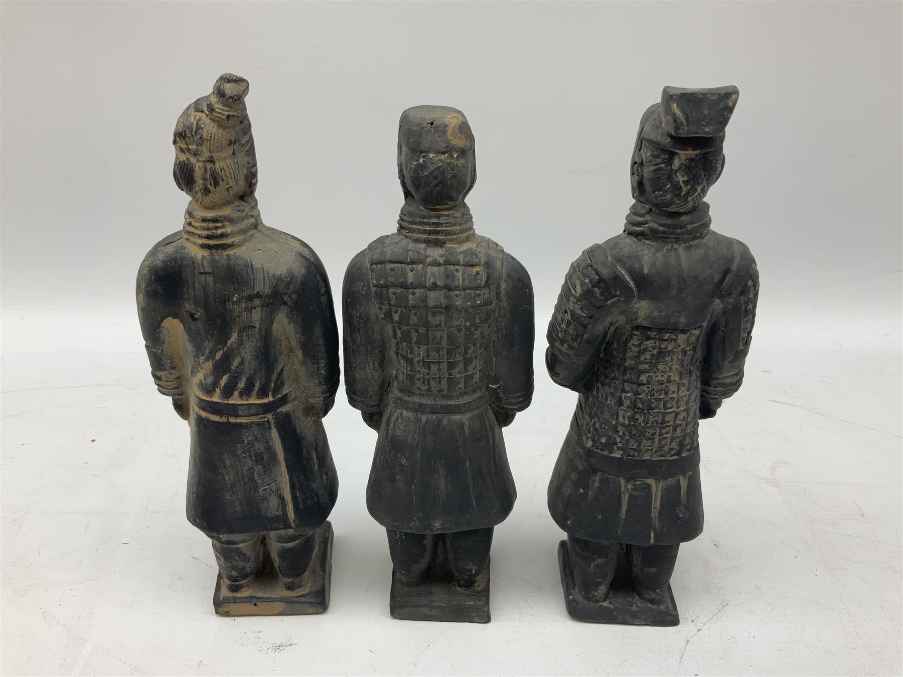 Three Chinese terracotta warrior style figures - Image 3 of 4