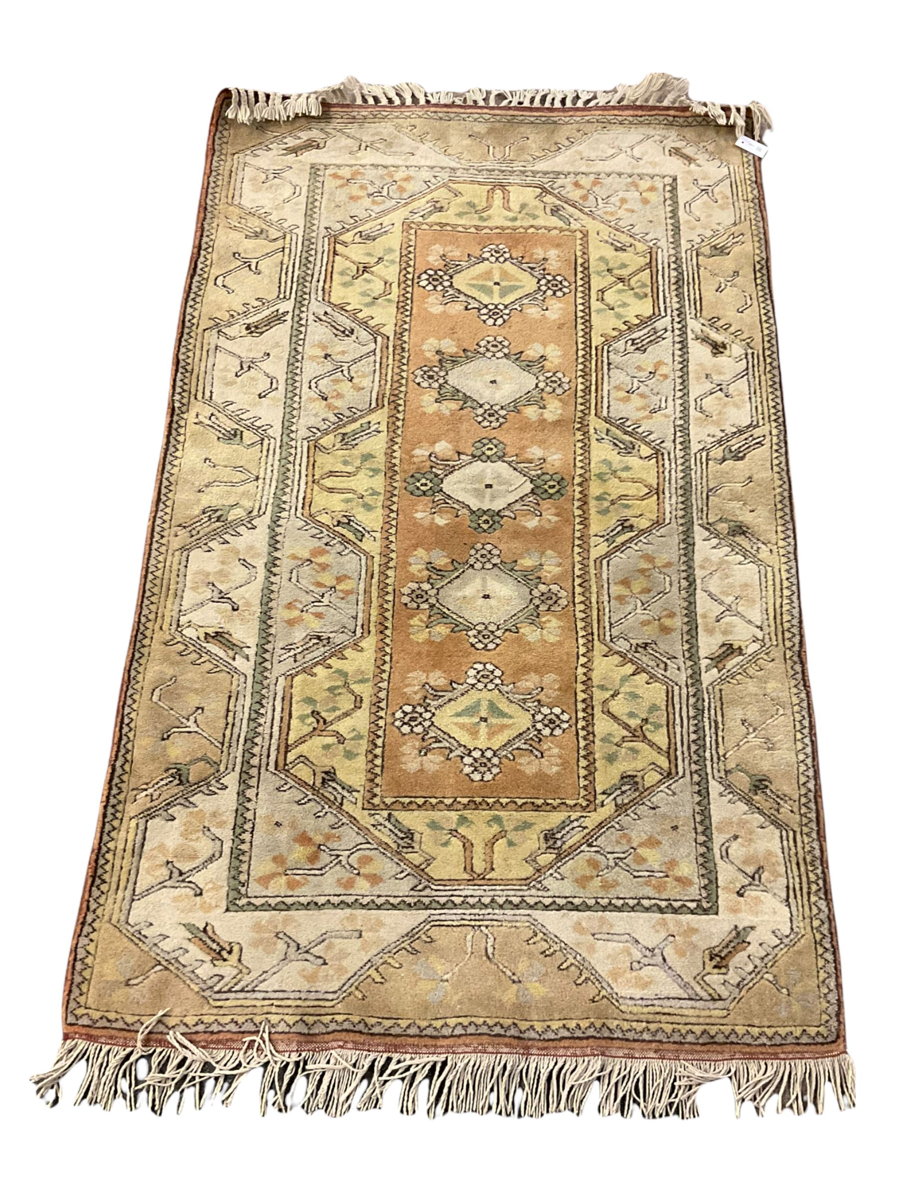 Chinese cream rug and Turkish beige rug (2) - Image 2 of 8
