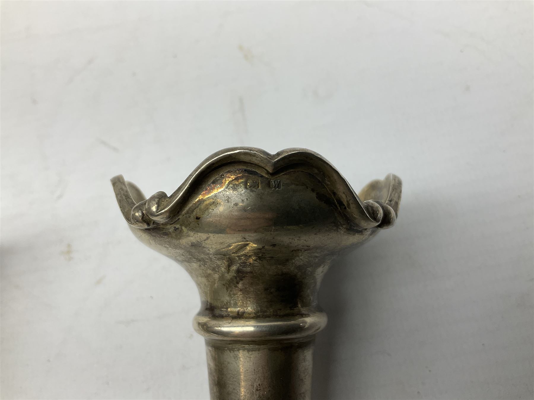 Four hallmarked silver trumpet vases - Image 8 of 11