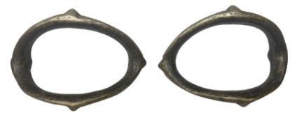 Pair of brass slave bangles