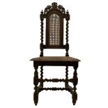 Victorian Carolean style oak chair