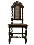 Victorian Carolean style oak chair