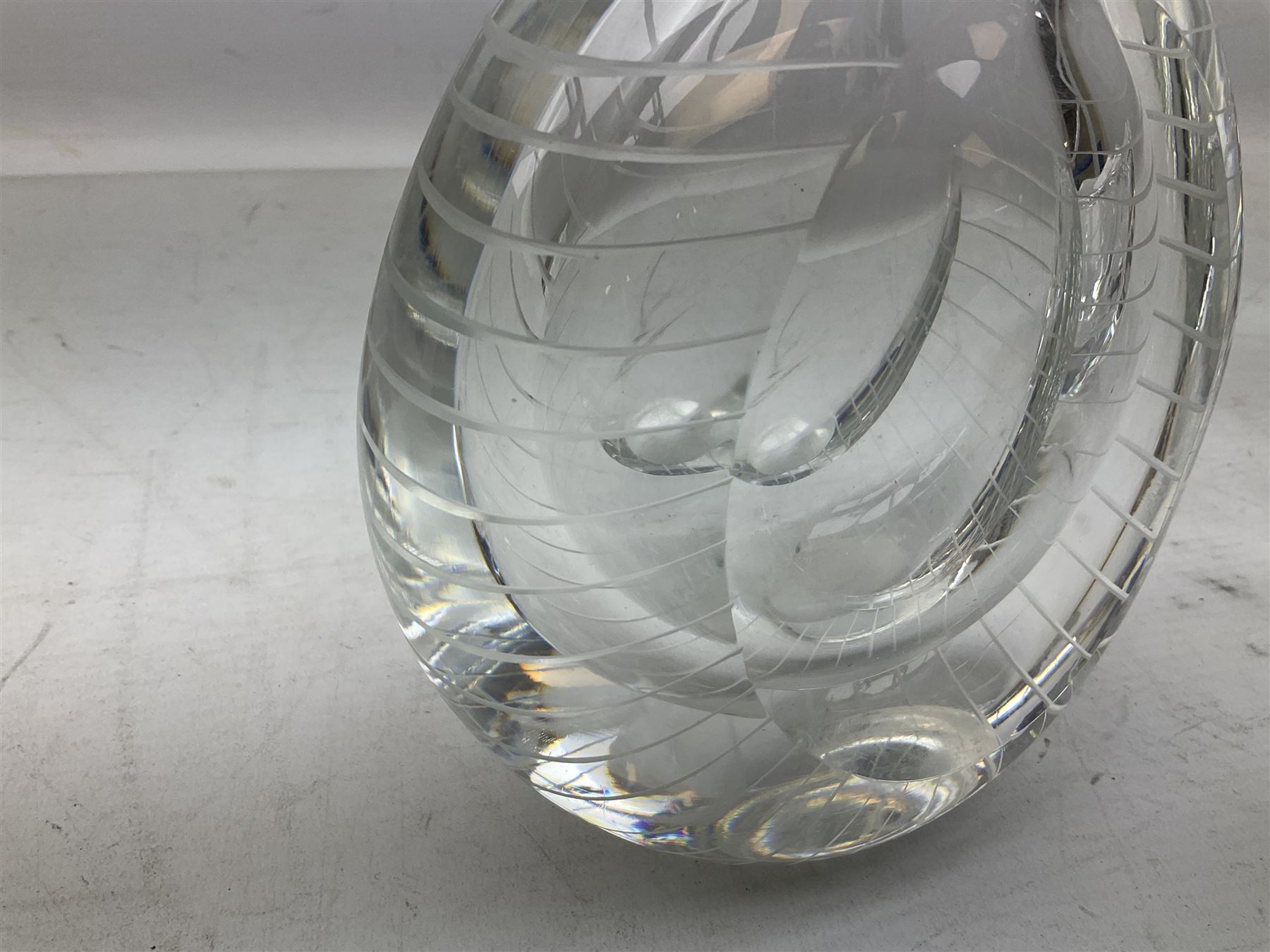 Two Orrefors Art Glass clear glass vases - Image 7 of 9