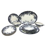 Blue and white Wedgwood & Co dinnerware