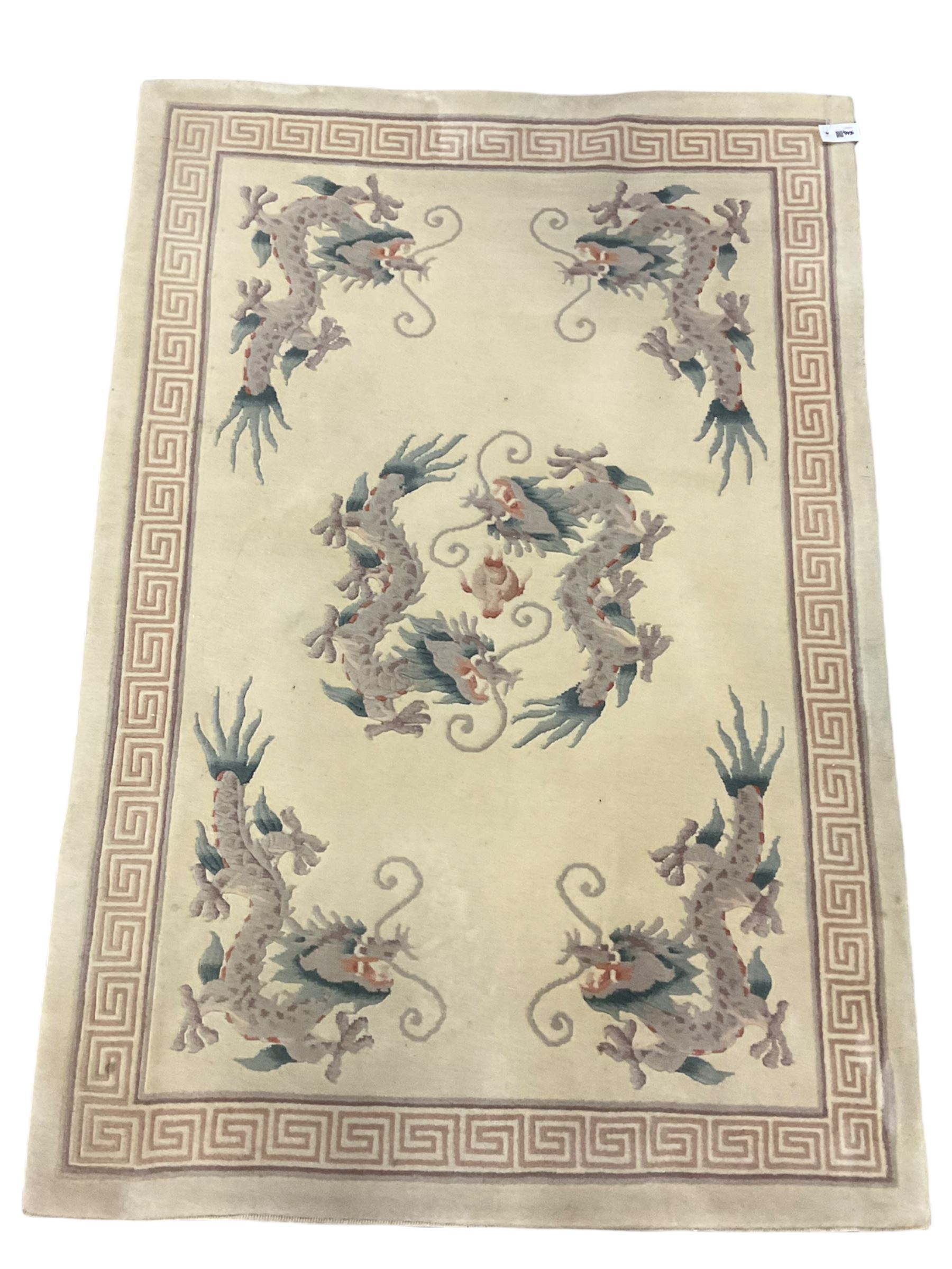 Chinese cream rug and Turkish beige rug (2) - Image 3 of 8