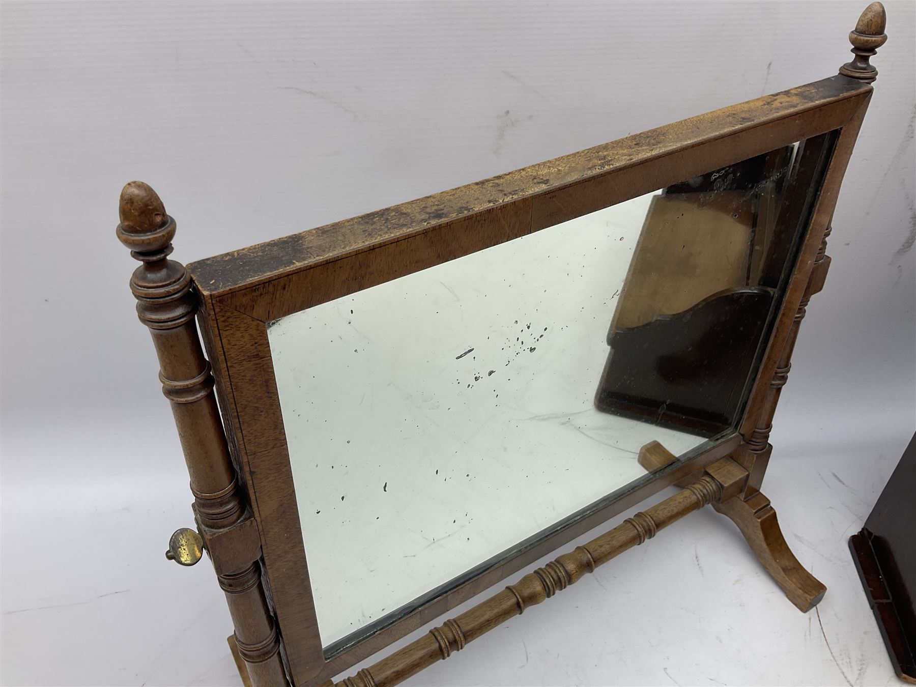 Wall mounted hall mirror and glove box together - Image 2 of 11