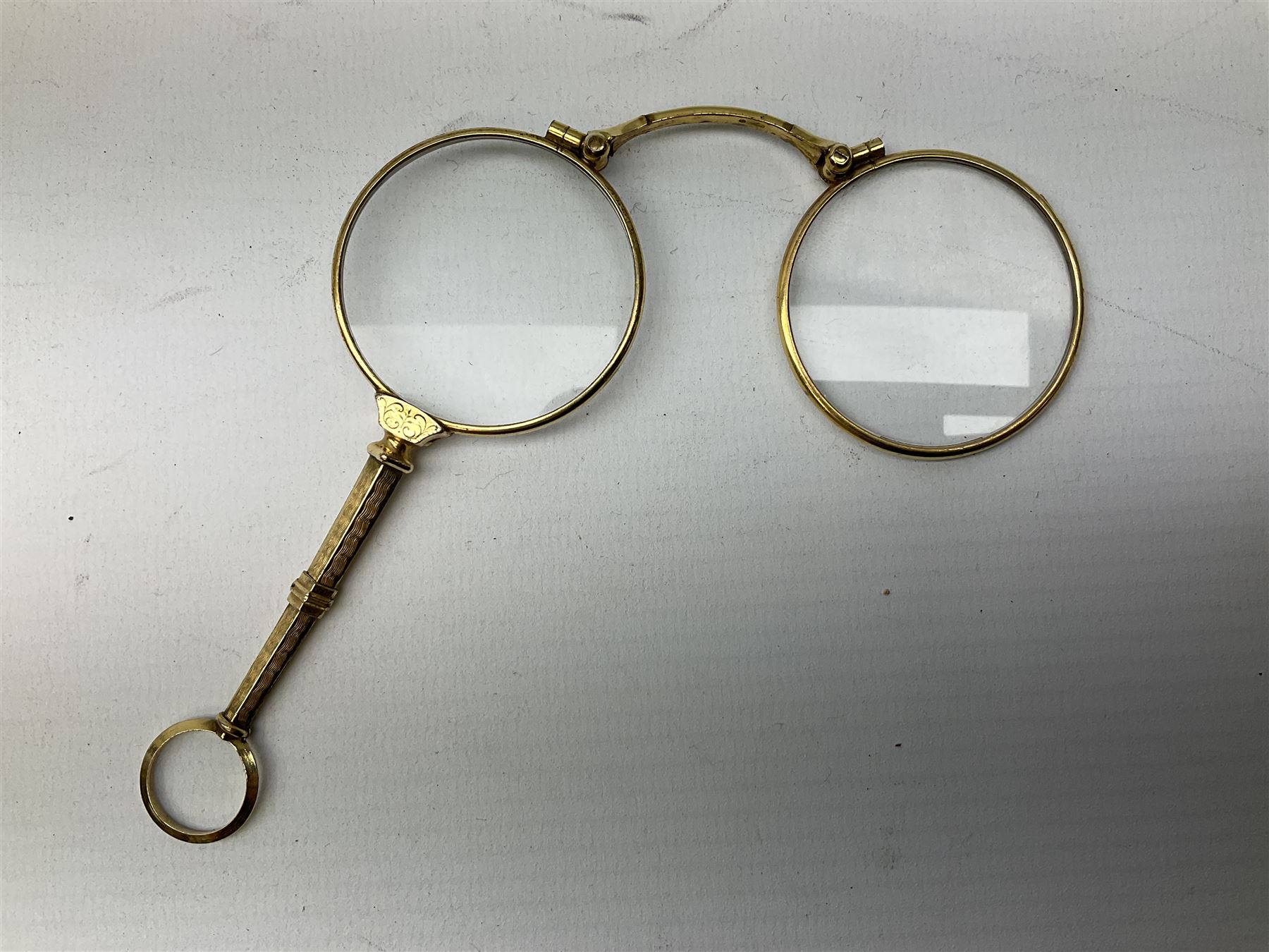 Victorian gold plated lorgnette glasses - Image 8 of 9