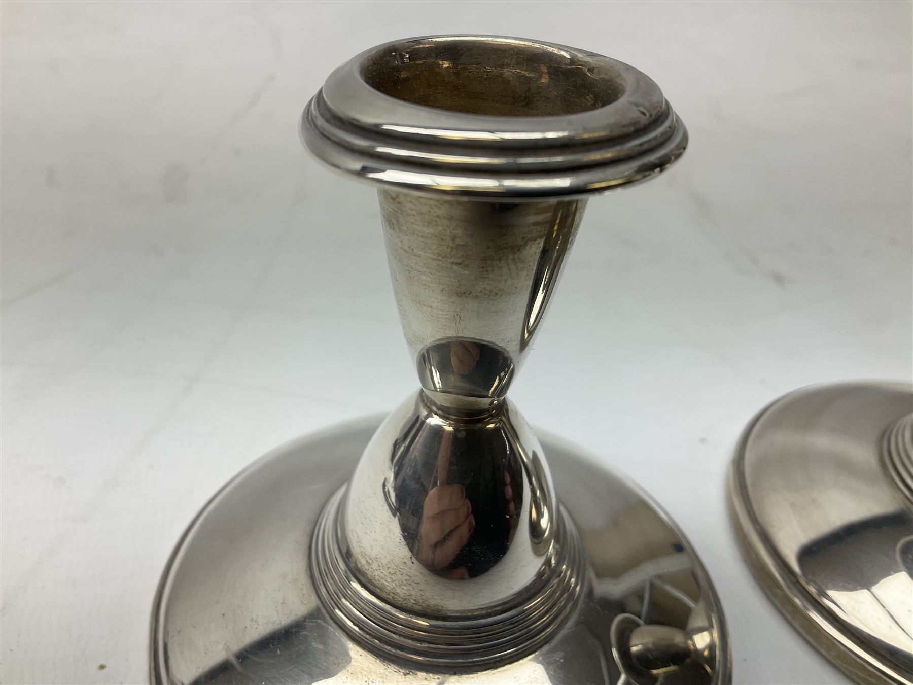 Pair of 1960's silver dwarf candlesticks - Image 4 of 7