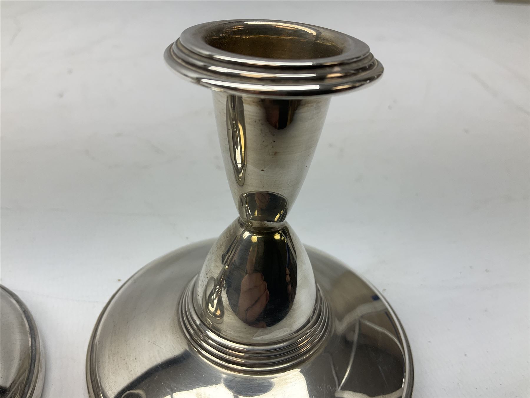 Pair of 1960's silver dwarf candlesticks - Image 5 of 7
