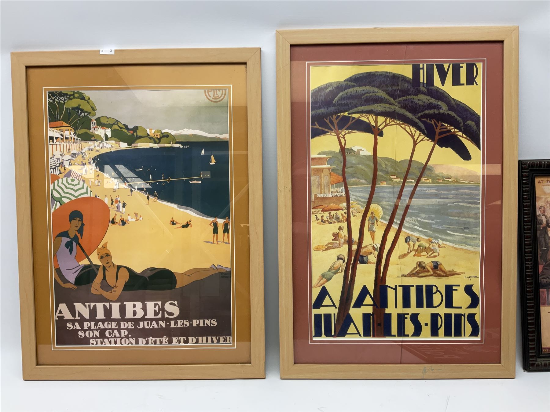 Pair of Art deco style holiday poster for antibes together with vintage style advertising including - Image 8 of 10