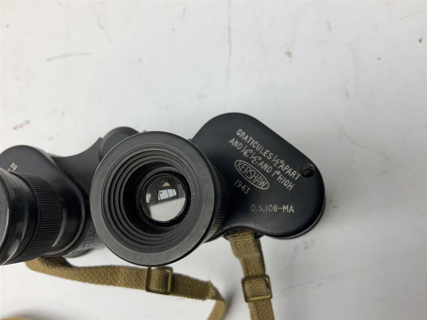 Pair of WWII 1943 Kershaw Bino. Prism No.2 MKII x6 binoculars - Image 4 of 14