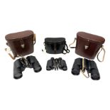 Three pairs of Carl Zeiss Jena binoculars