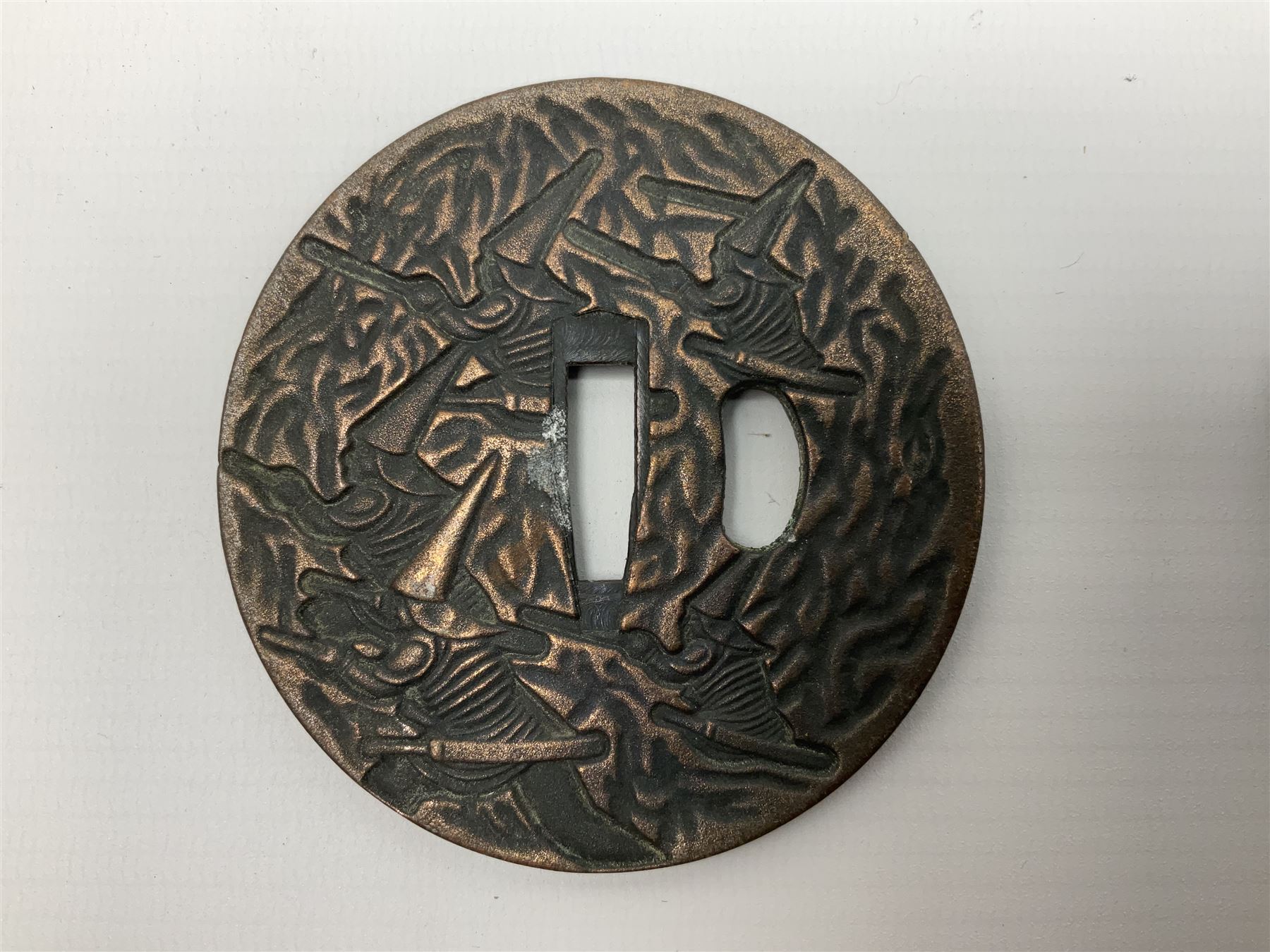 Four reproduction bronze Tsuba - Image 4 of 18