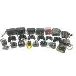 Seventeen pairs of binoculars