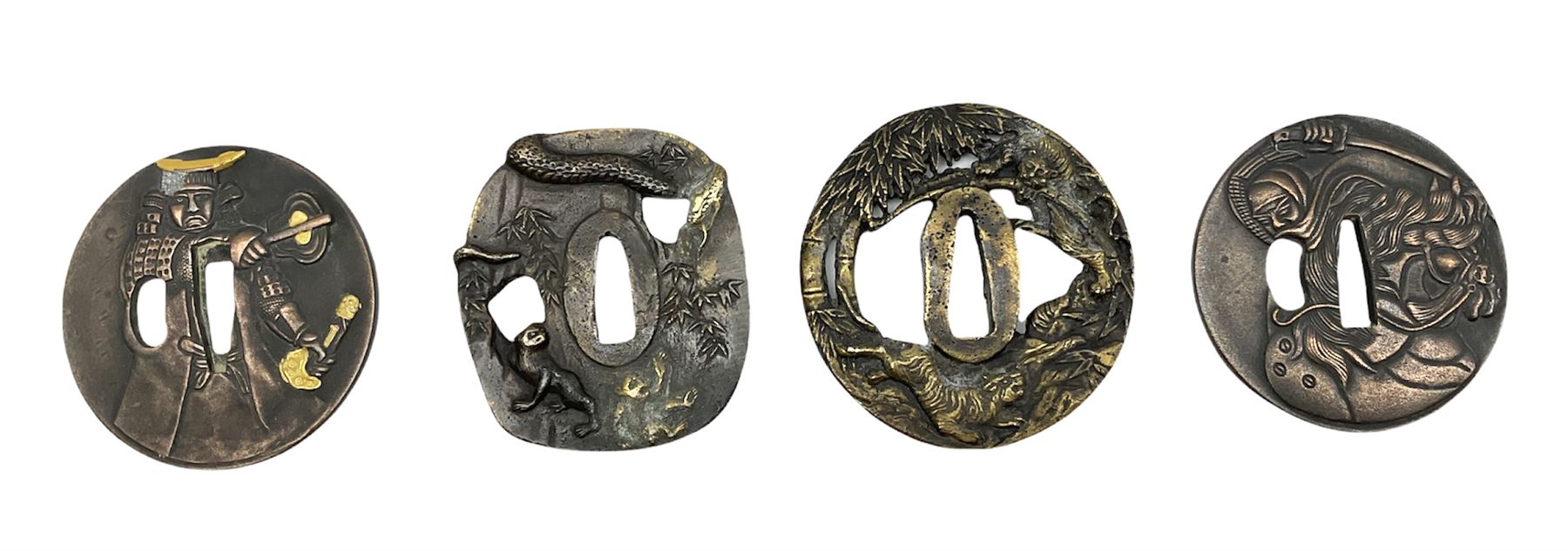 Four reproduction bronze Tsuba - Image 2 of 18