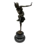 Art Deco style bronze figure of a dancer after 'Chiparus'