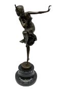 Art Deco style bronze figure of a dancer after 'Chiparus'