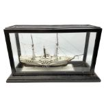 19th century prisoner of war ivory model of a paddle steamer