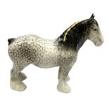 Beswick Shire horse in rocking horse grey no. 818