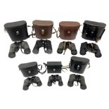 Seven cased pairs of Swift binoculars