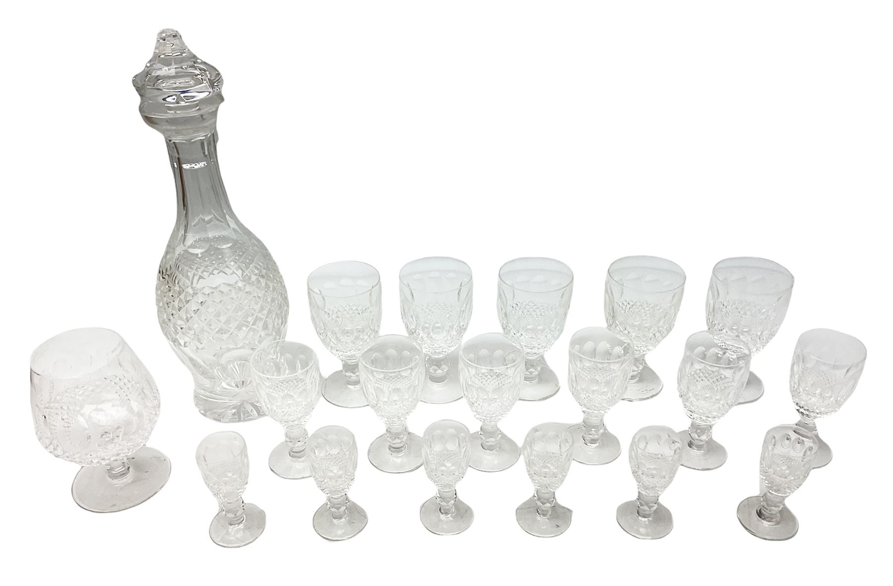 Waterford Crystal cut glass decanter in the Colleen pattern