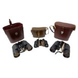 Three pairs of Carl Zeiss Jena binoculars