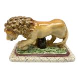 19th century Staffordshire style figure of a lion