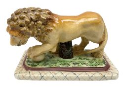 19th century Staffordshire style figure of a lion