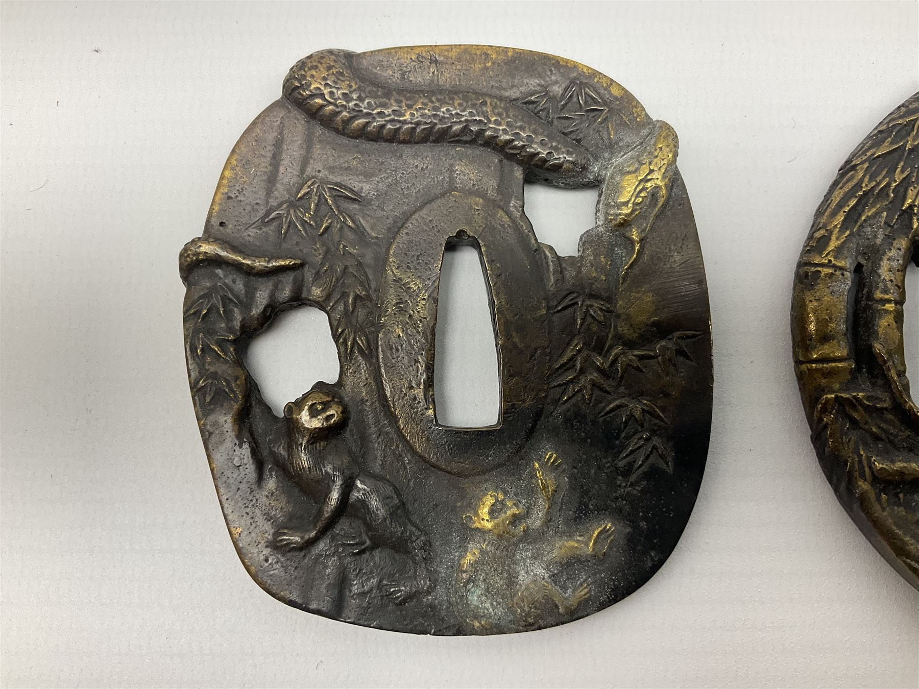 Four reproduction bronze Tsuba - Image 6 of 18