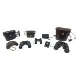 Five pairs of binoculars to include Hilkinson 10x50 Field