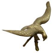 Large brass figure of an eagle on a branch