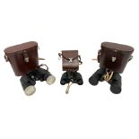 Three pairs of Carl Zeiss Jena binoculars